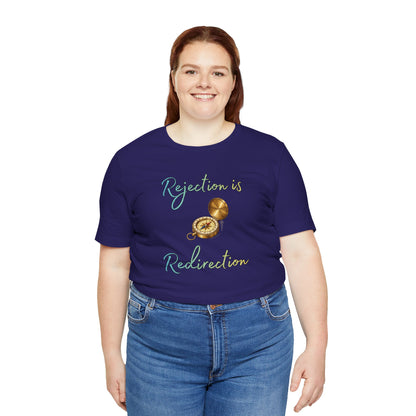 Rejection Is Redirection T-Shirt – Motivational Compass Quote Tee