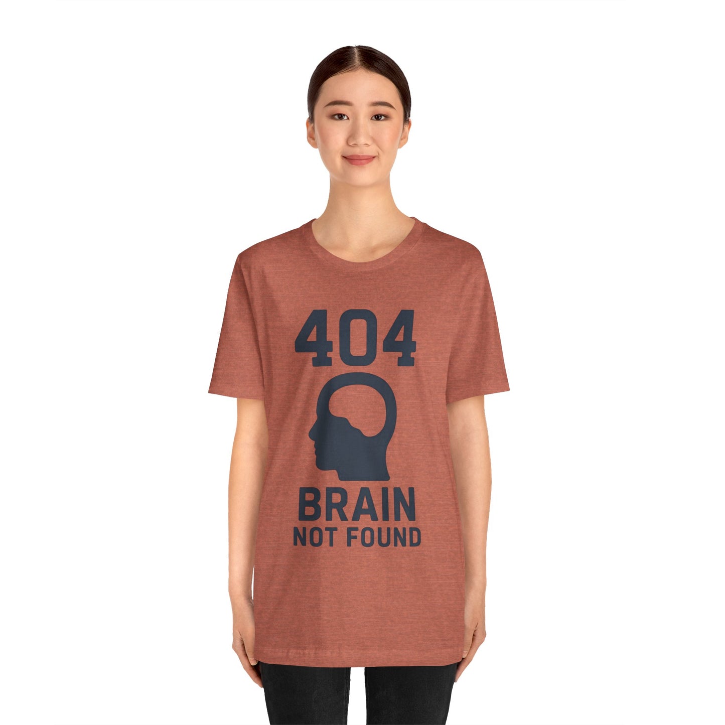 404 Brain Not Found T-Shirt – Techie Humor for Nerds & Geeks