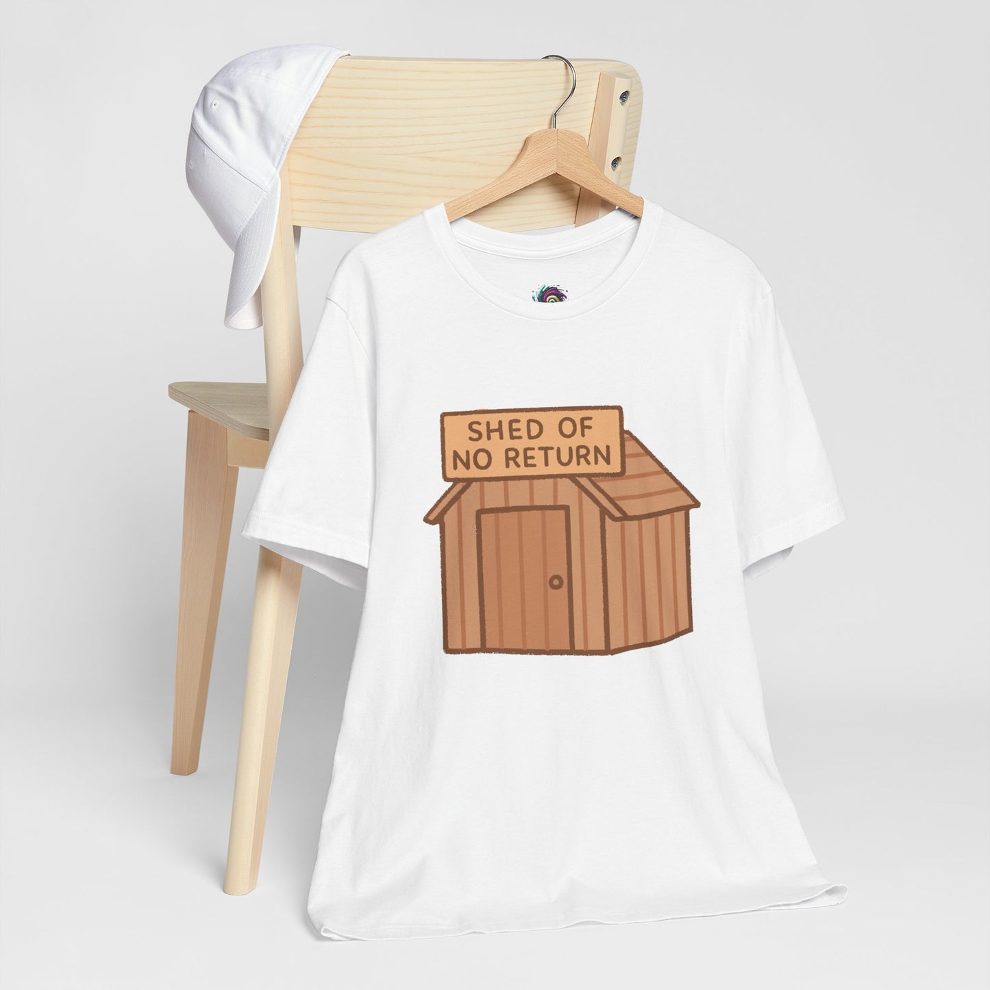 Shed of No Return T-Shirt – Meme & DIY Gardening Humor Tee
