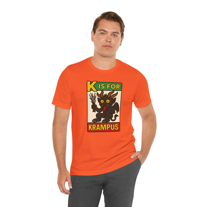 Krampus Alphabet Tee - "K is for Krampus" Holiday Graphic T-Shirt