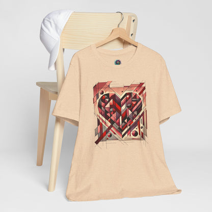 Cubist Heart T-Shirt – Modern Art Valentine's Day Graphic Tee