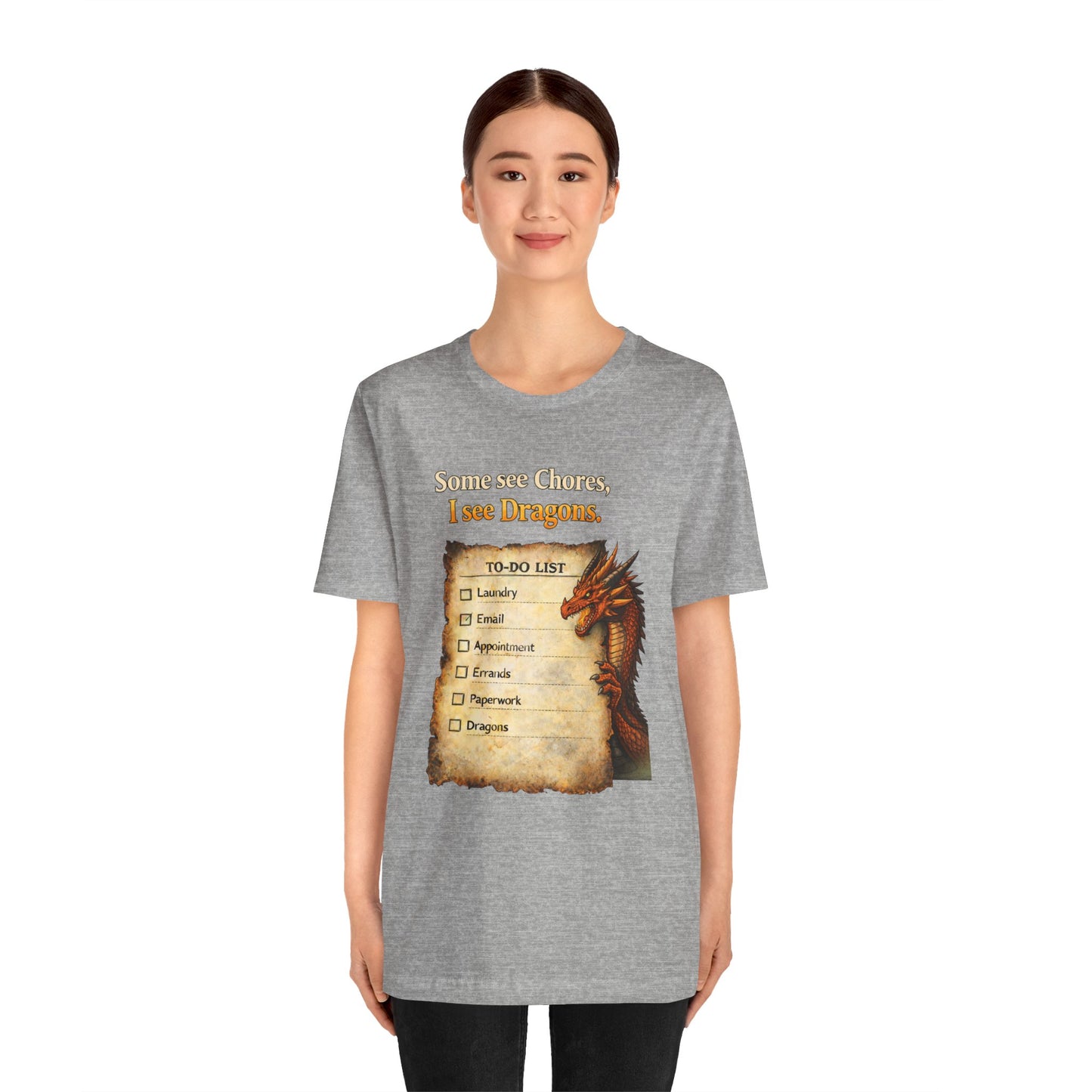 Some See Chores I See Dragons T-Shirt – Funny Fantasy Tee