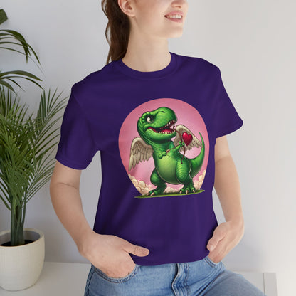 Cupidsaurus Rex T-Shirt – Funny Dinosaur Cupid Valentine’s Day Tee
