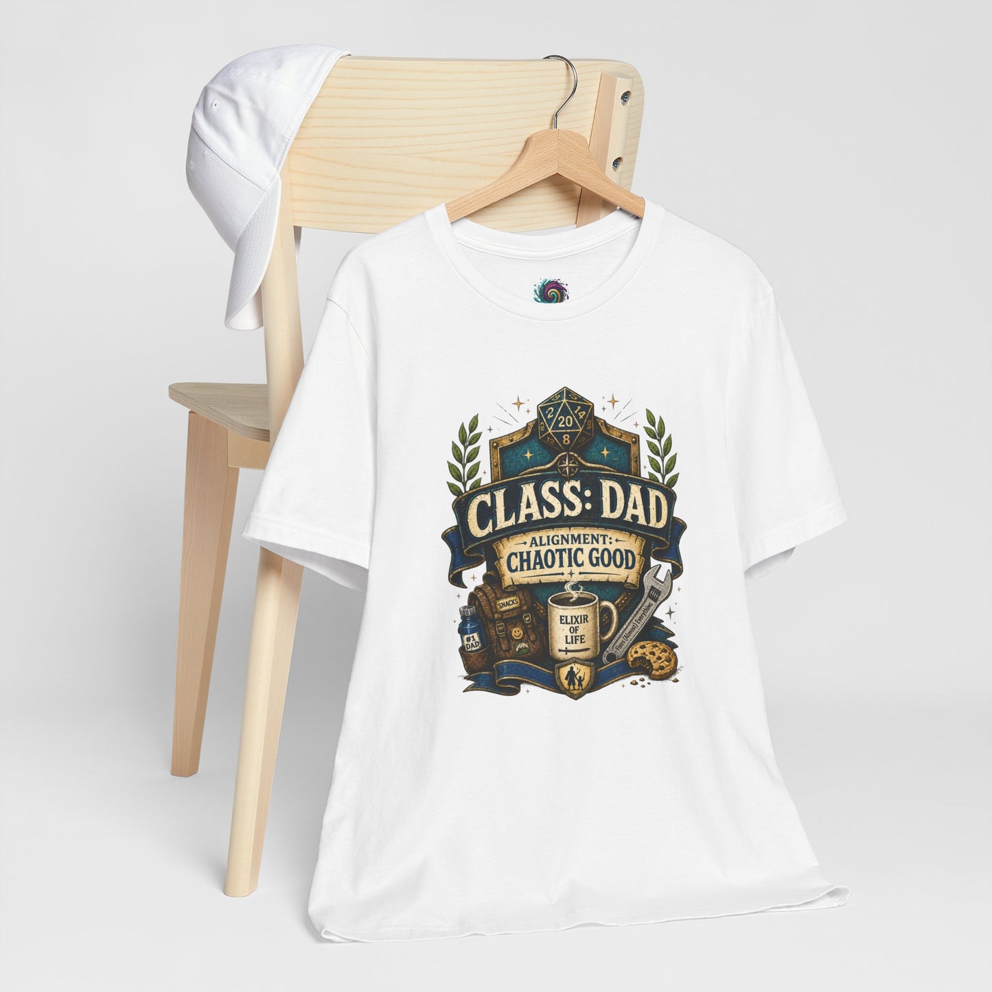 Chaotic Good Dad T-Shirt – RPG Gamer Dad Graphic Tee