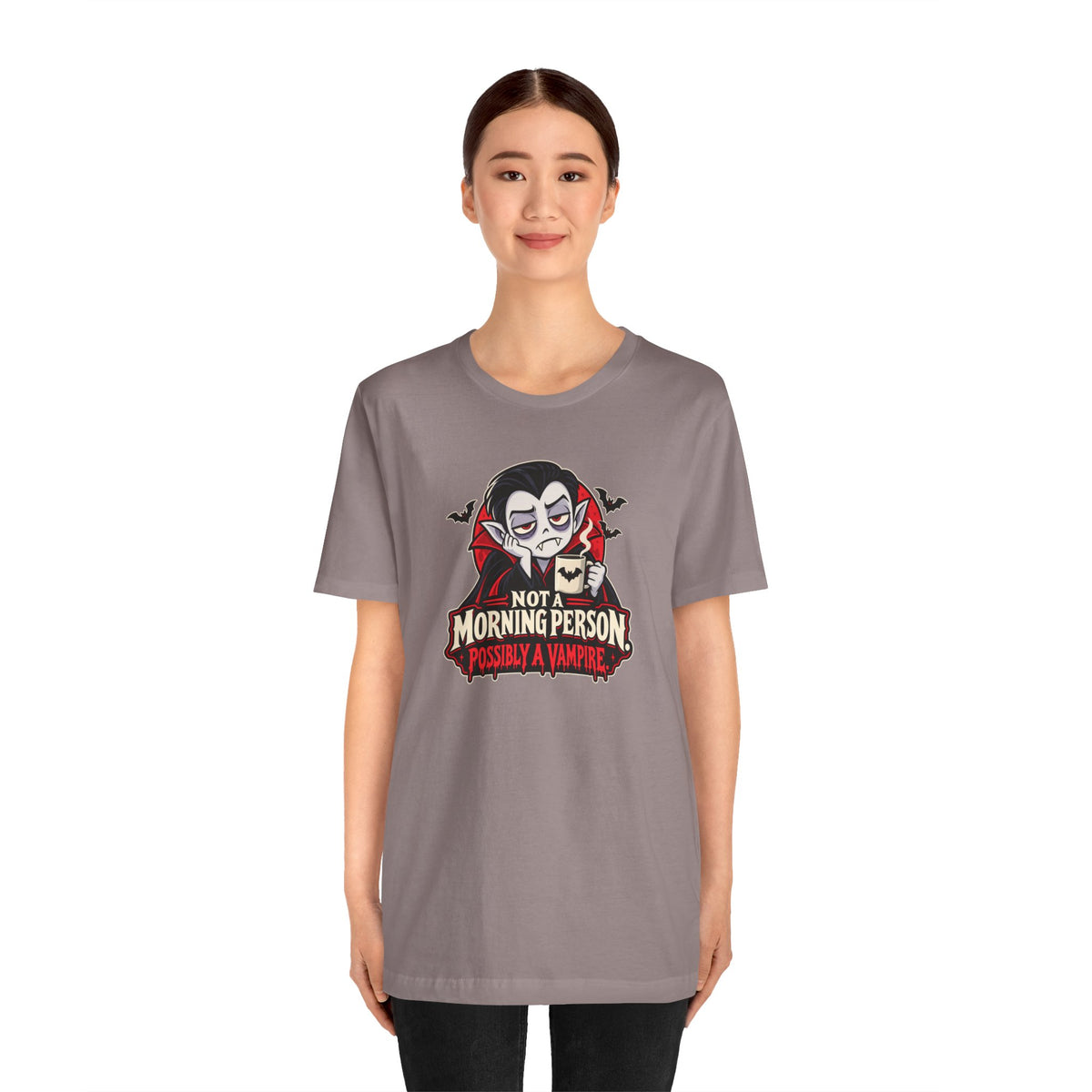 Not a Morning Person Possibly a Vampire T-Shirt – Funny Halloween Tee