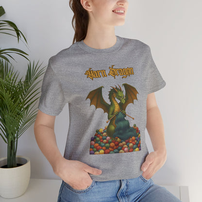 Yarn Dragon T-Shirt – Funny Knitting Dragon Shirt for Yarn Lovers