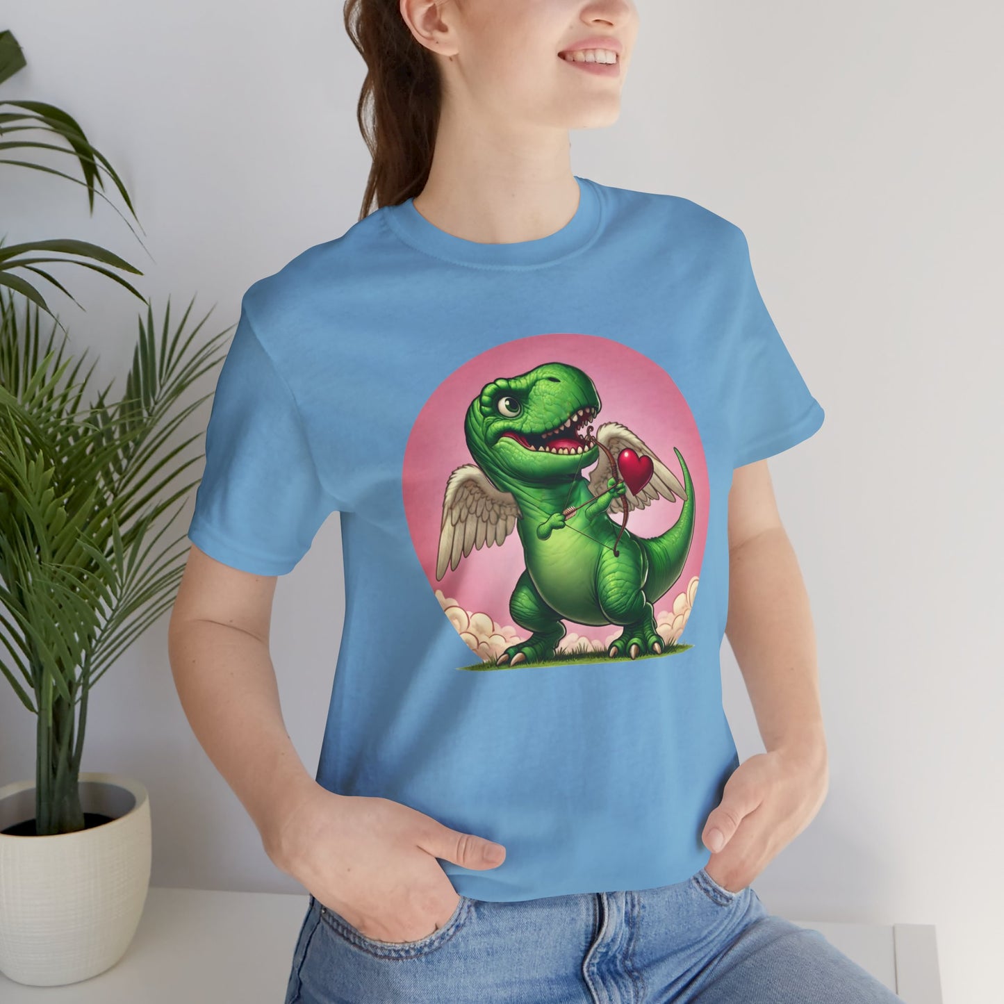 Cupidsaurus Rex T-Shirt – Funny Dinosaur Cupid Valentine’s Day Tee