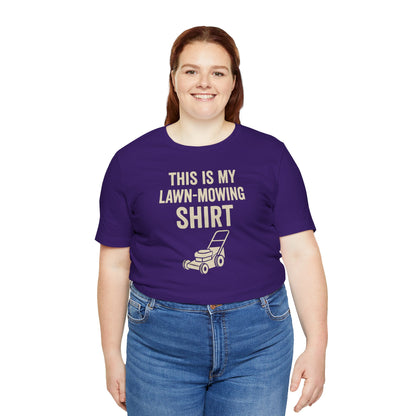 Lawn Mowing Tee – Funny Shirt Summer Yard Work T-shirt with Mower Graphic