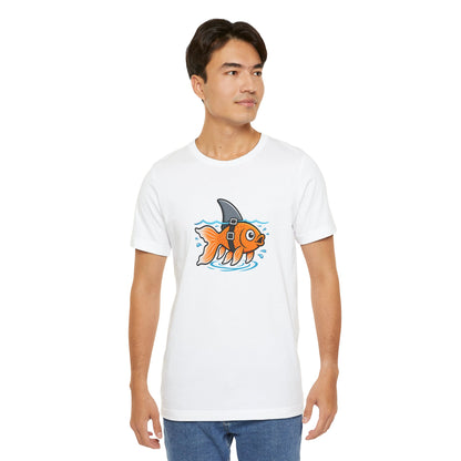 Goldfish Shark T-Shirt – Funny Fish Swimming  Graphic Tee