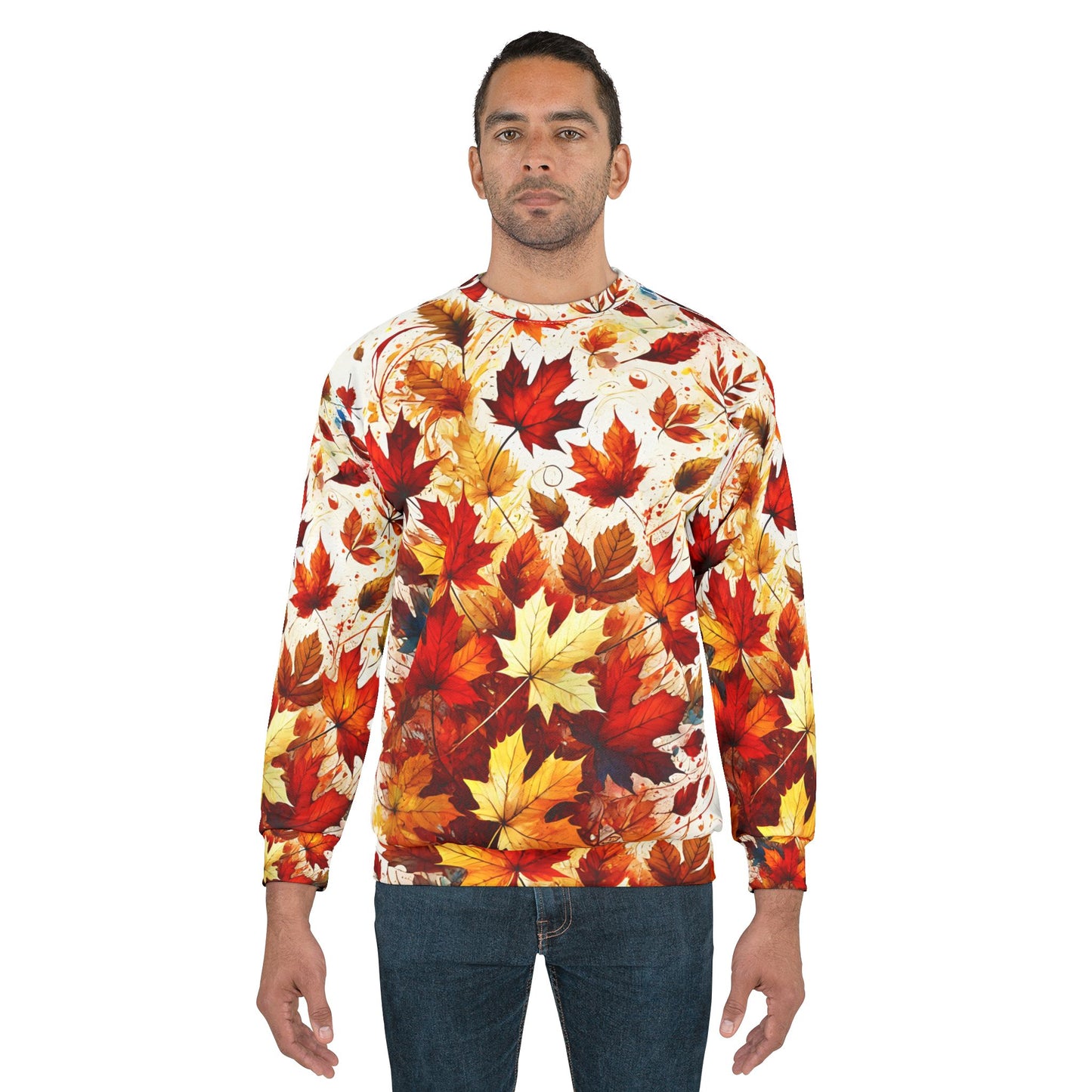 Autumn Leaves Sweatshirt – All Over Print Fall Pullover
