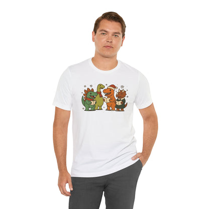 Dinosaur Carolers T-Shirt – Cute Dino Christmas Singing Tee