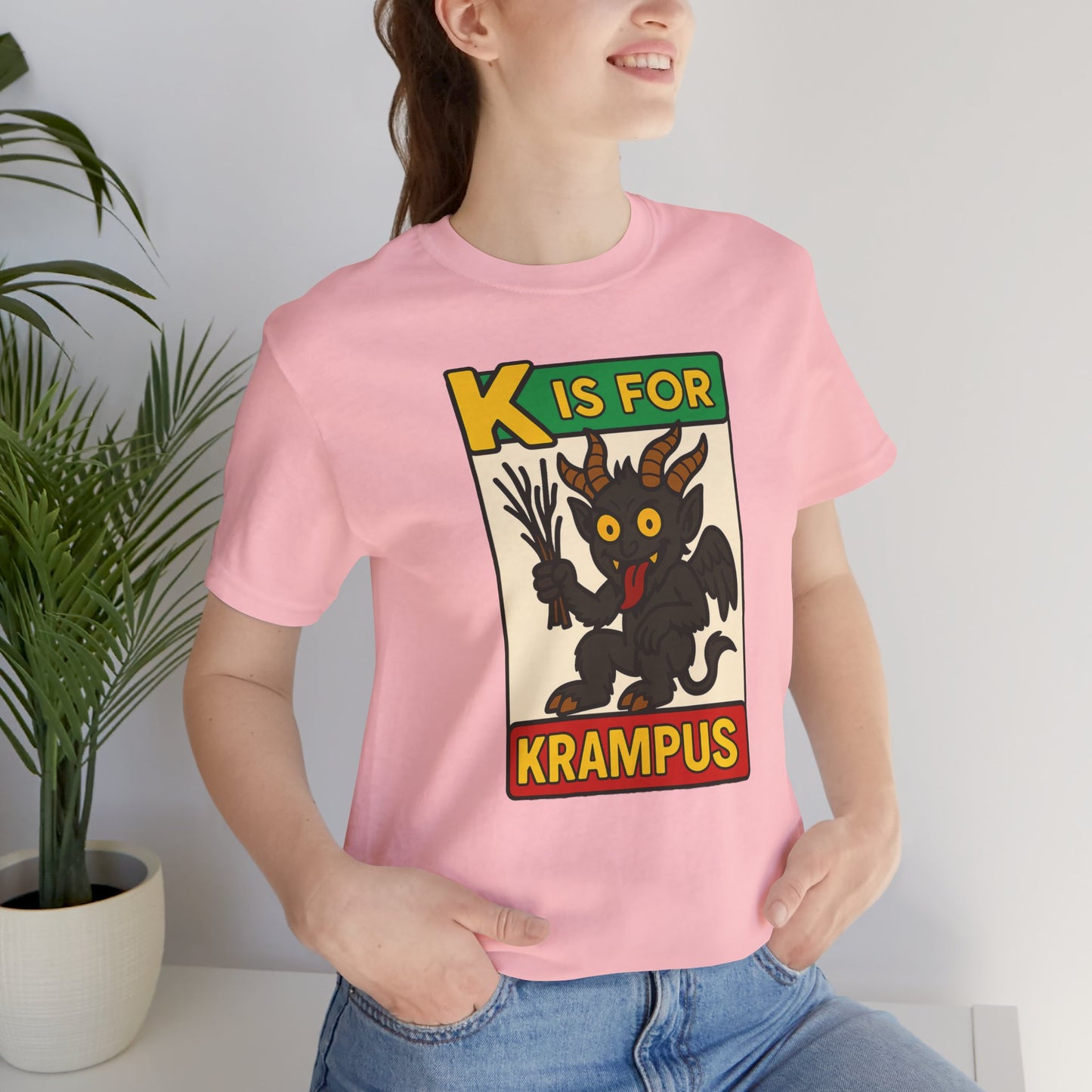 Krampus Alphabet Tee - "K is for Krampus" Holiday Graphic T-Shirt