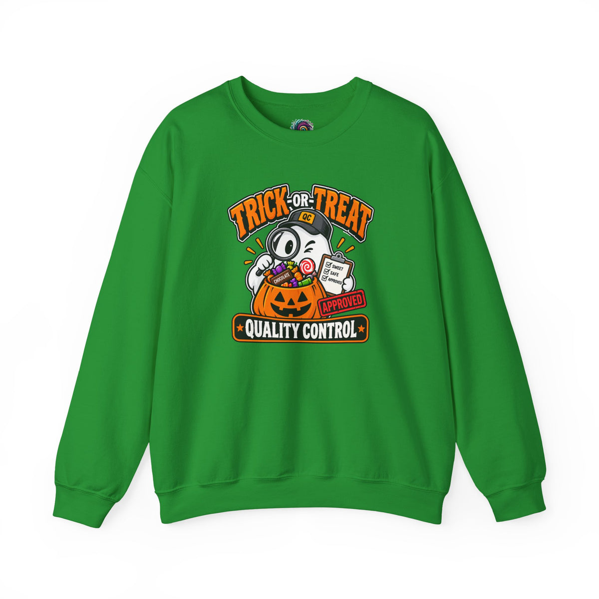 Trick-or-Treat Quality Control Sweatshirt – Funny Halloween Cozy Top