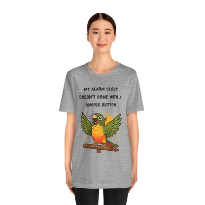 Funny Parrot Tee | Cute Animal Graphic T-Shirt, My Alarm Clock Doesn't Come With a Snooze Button, Gift for Bird Lovers, Humorous [...]