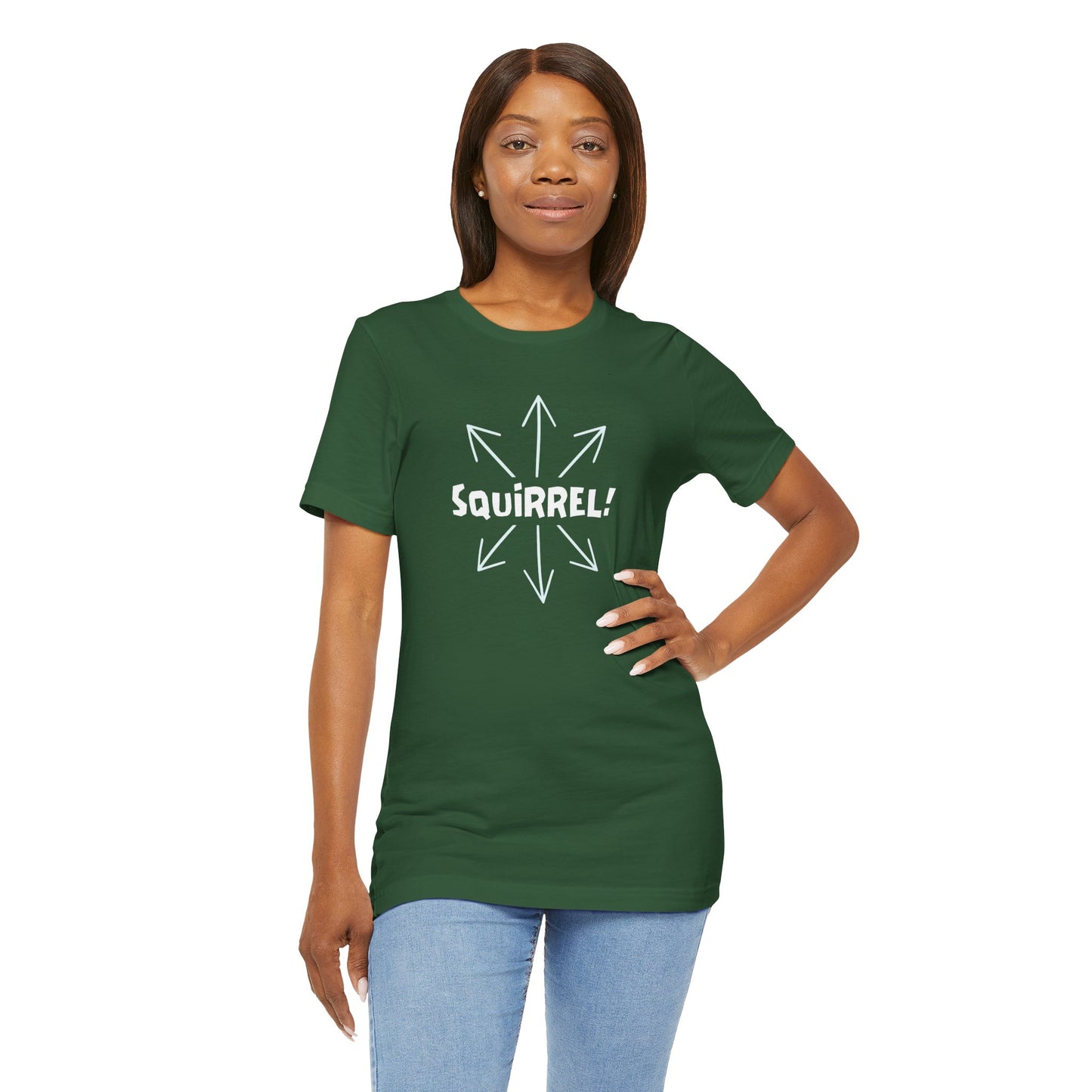 Squirrel! Distracted Mind T-Shirt – Funny Attention Graphic Tee