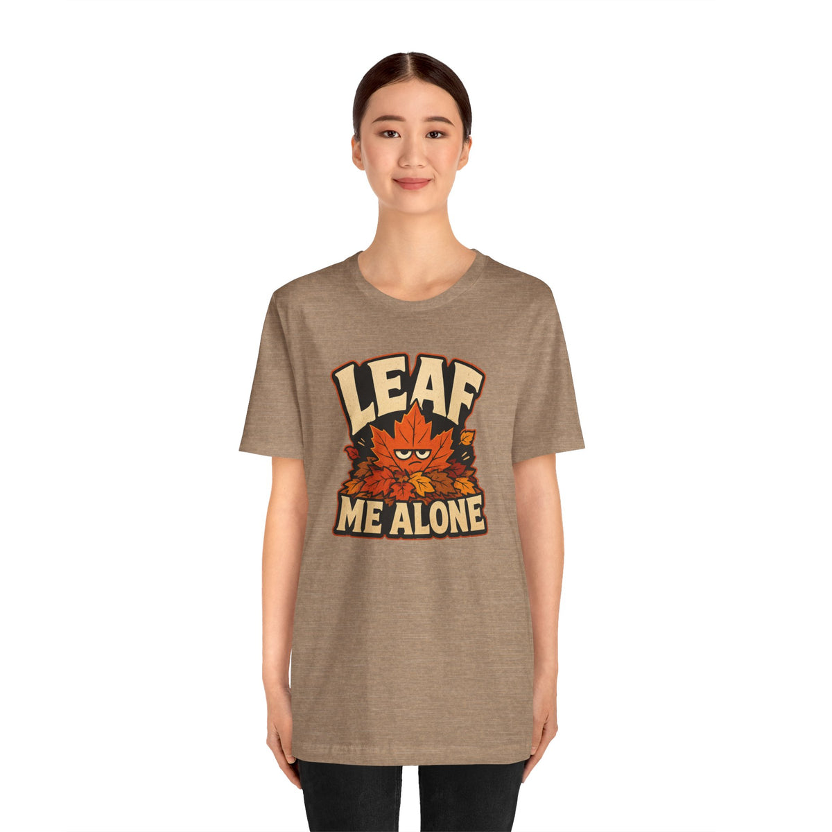 Leaf Me Alone T-Shirt – Funny Fall Introvert Leaves Tee