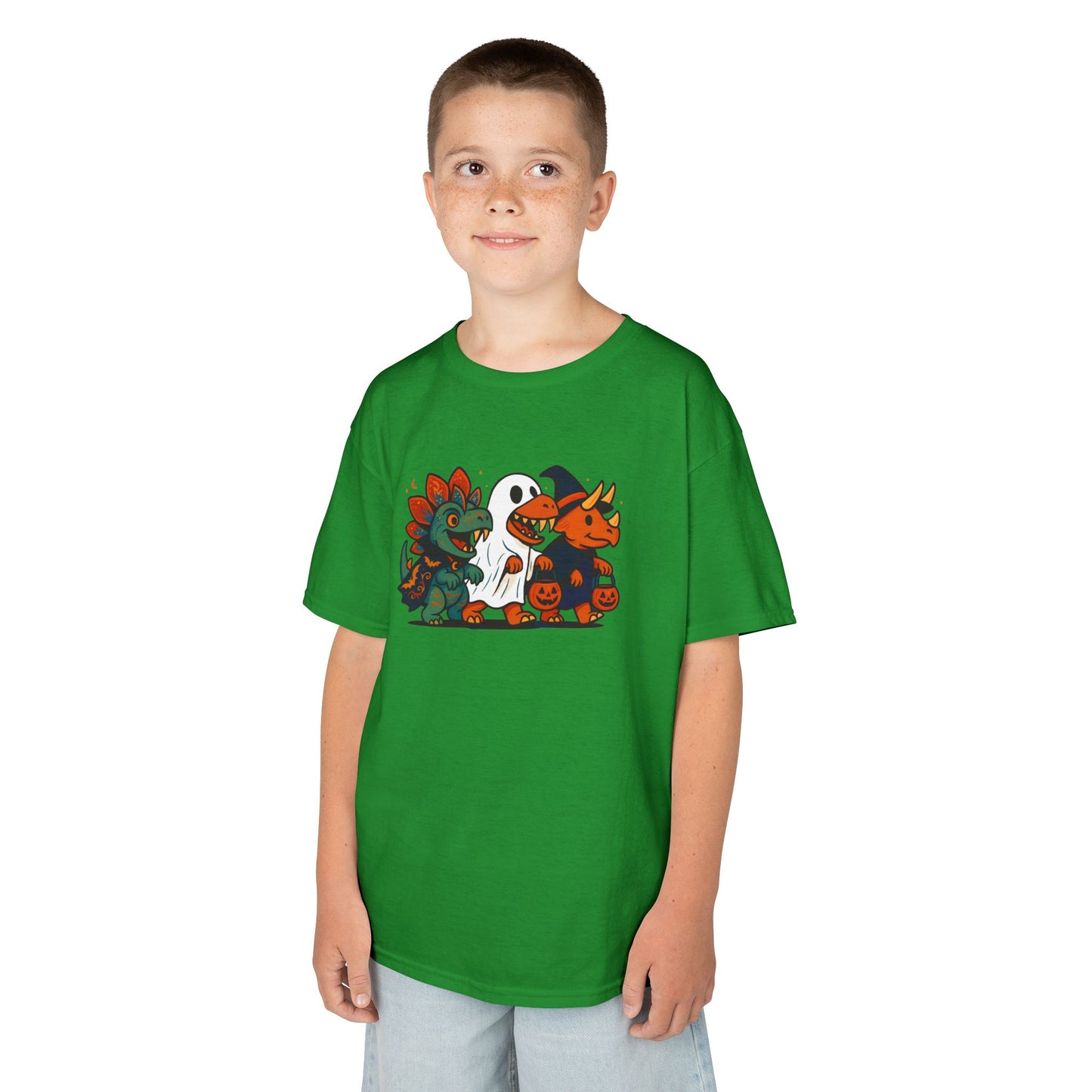 Kids Halloween Dino Squad T-Shirt – Cute Trick-or-Treat Dino Tee