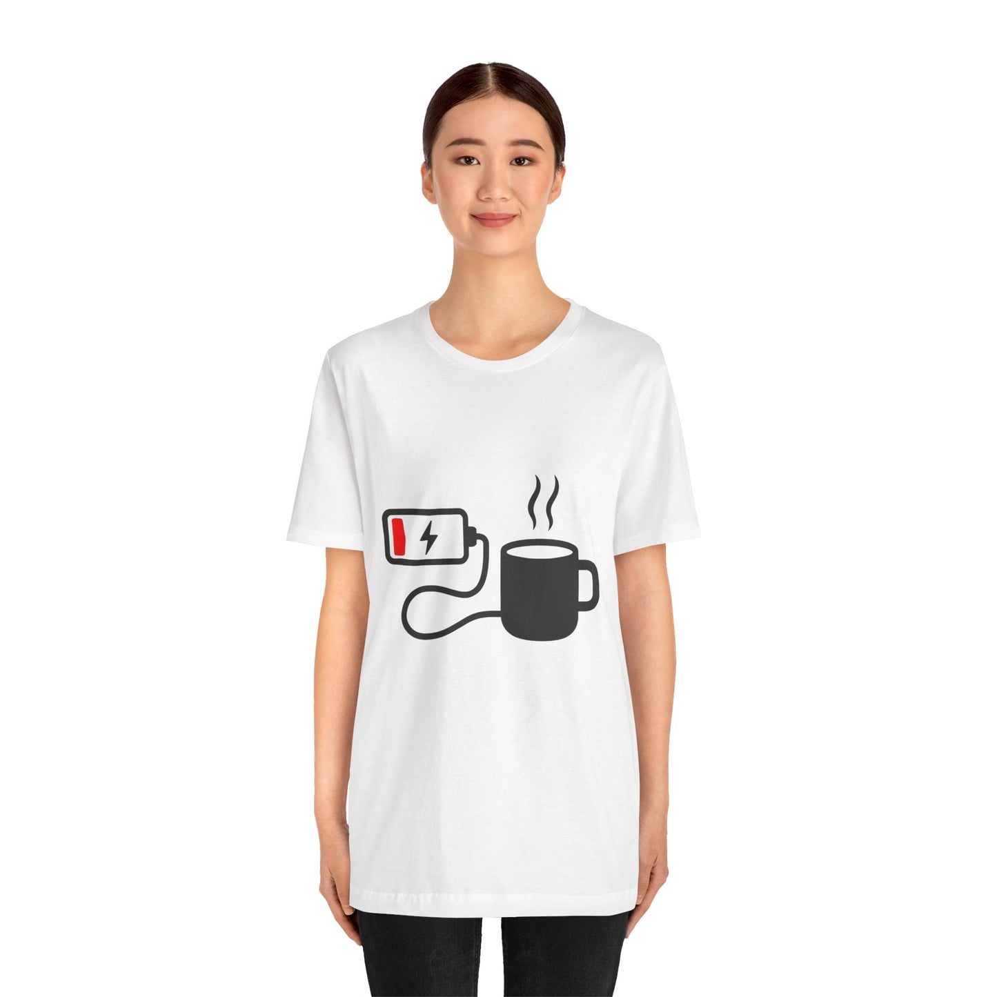 Low Battery Need Coffee Tee – Funny Caffeine Graphic T-Shirt
