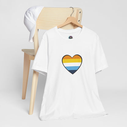 AroAce Flag Heart T-Shirt – Unisex LGBTQ+ Graphic Tee