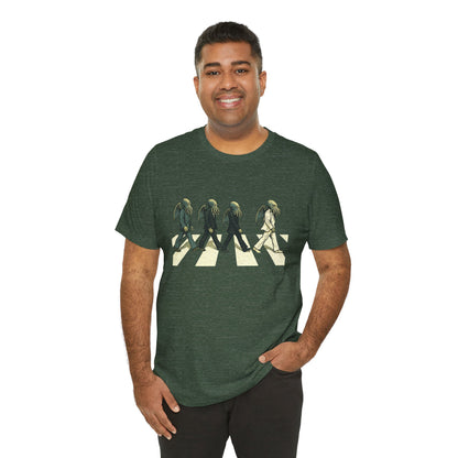 Cthulhu Crossing T-Shirt – Beatles Abbey Road Parody Tee | WhimSpin