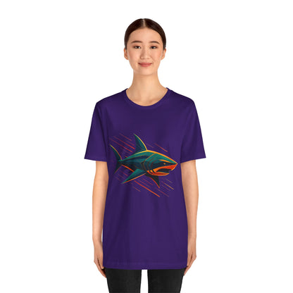 Electric Apex Shark T-Shirt – Bold Ocean Graphic Tee - WhimSpin - https://whimspin.com