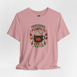 Pink crewneck t-shirt with central 