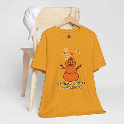 Pumpkin Snowman Shirt – Funny Halloween Christmas Mashup Tee