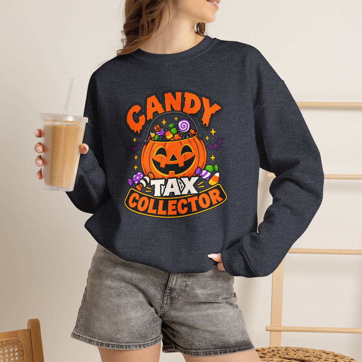 Candy Tax Collector Sweatshirt – Funny Halloween Parent Crewneck