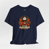 Navy crew-neck T-shirt with front graphic 