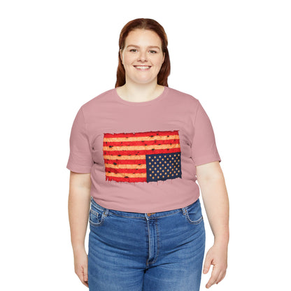 Inverted Flag Distress T-Shirt – Symbolic Upside Down Flag Design