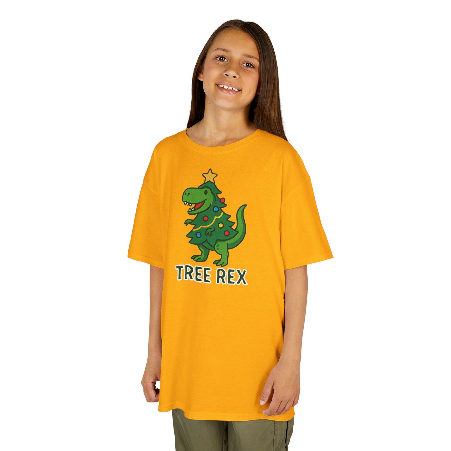 Tree Rex Kids’ Christmas T-Shirt – Cute Dino Holiday Tee