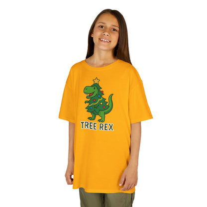 Tree Rex Kids’ Christmas T-Shirt – Cute Dino Holiday Tee