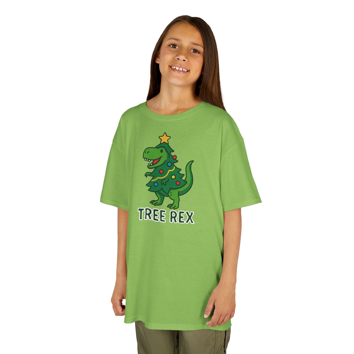 Tree Rex Kids’ Christmas T-Shirt – Cute Dino Holiday Tee