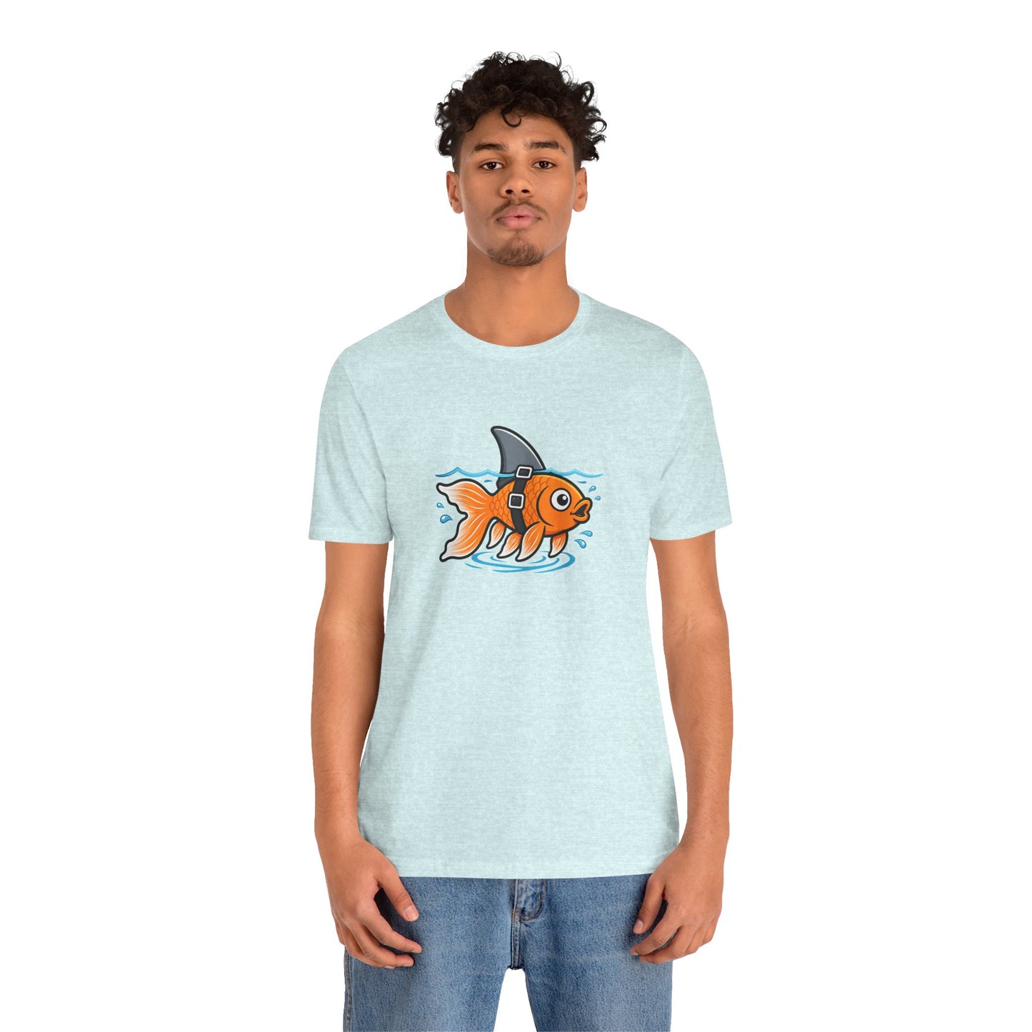 Goldfish Shark T-Shirt – Funny Fish Swimming  Graphic Tee