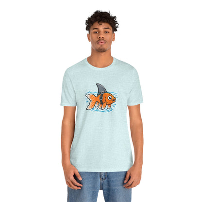Goldfish Shark T-Shirt – Funny Fish Swimming  Graphic Tee