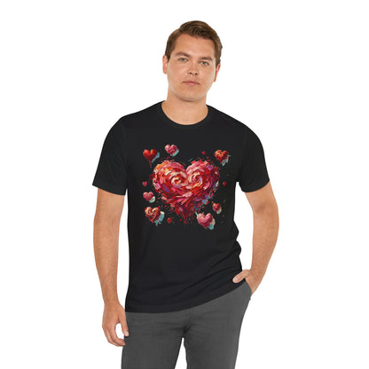 Impressionistic Heart T-Shirt – Artistic Valentine's Day Tee