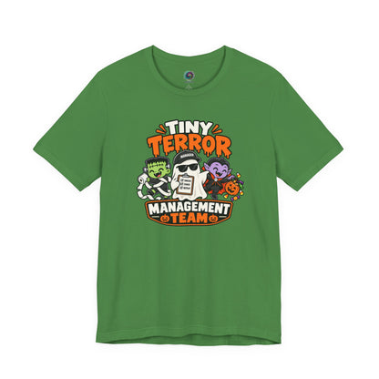 Tiny Terror Management Team T-Shirt – Funny Halloween Parent Tee