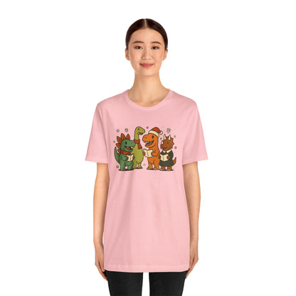 Dinosaur Carolers T-Shirt – Cute Dino Christmas Singing Tee