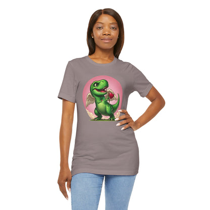 Cupidsaurus Rex T-Shirt – Funny Dinosaur Cupid Valentine’s Day Tee
