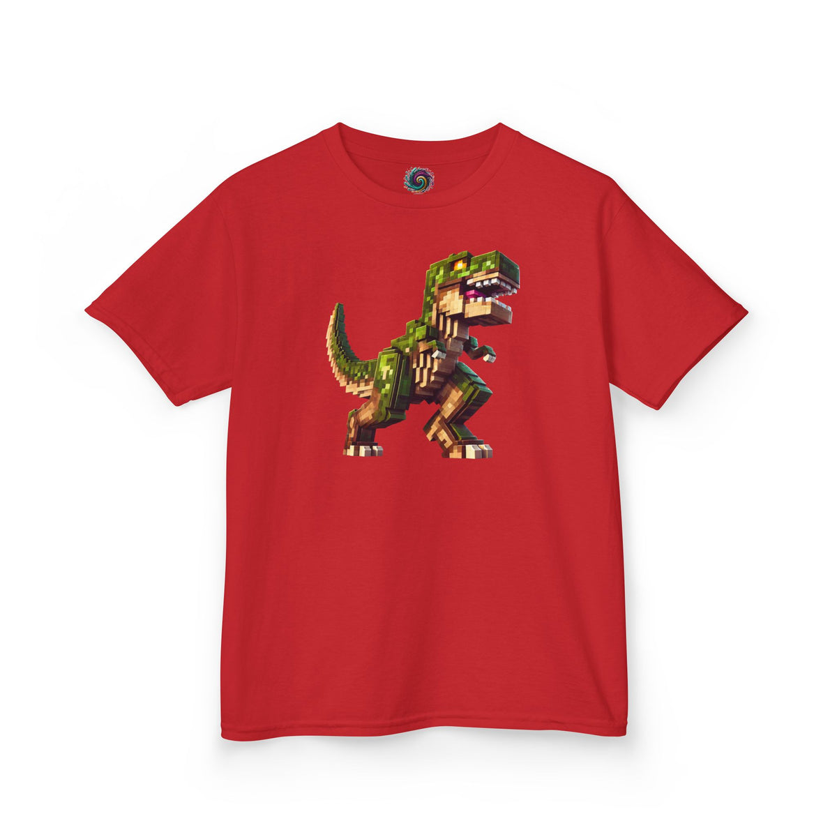 Pixel Dinosaur Kids T-Shirt – Retro Pixel T-Rex Gamer Tee