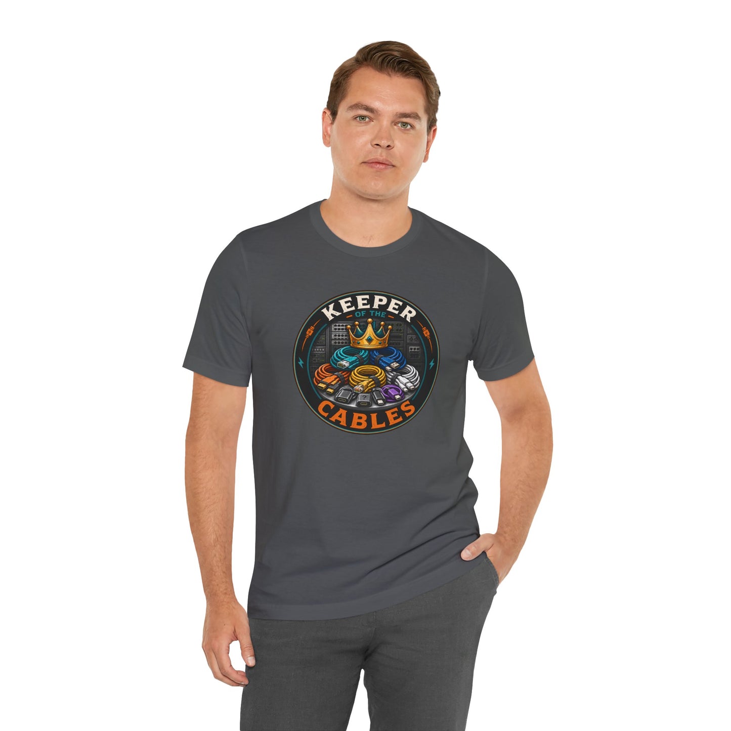 Keeper of the Cables T-Shirt – Funny Tech Dad Cable Tee