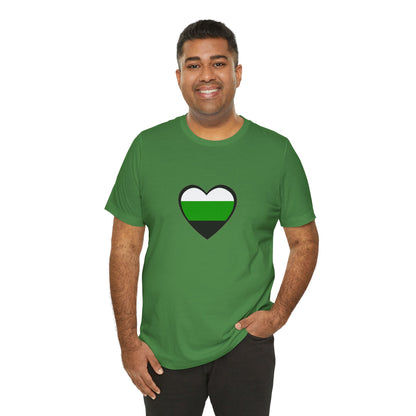 Neutrois Pride Flag Heart T-Shirt – Minimalist Gender Identity Tee