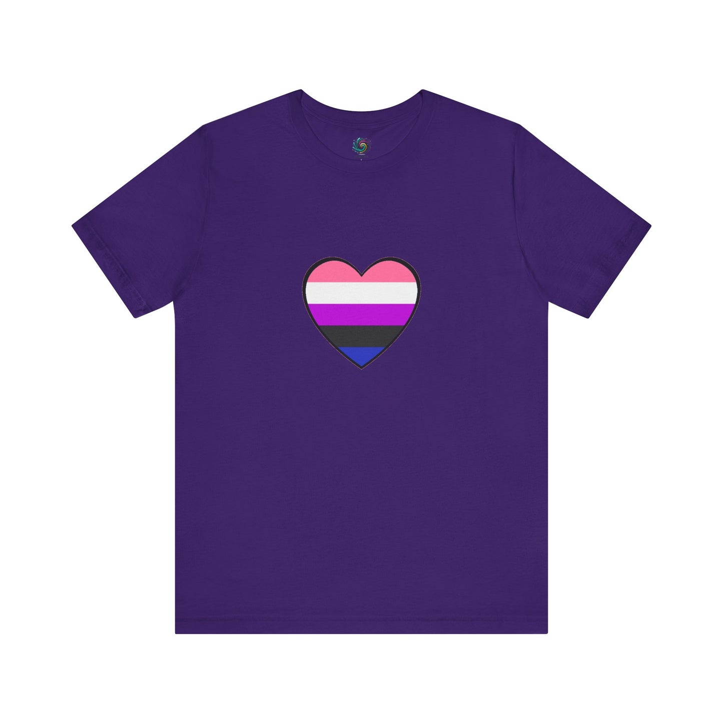 Genderfluid Pride Heart T-Shirt – Bold LGBTQIA+ Flag Tee - WhimSpin - https://whimspin.com
