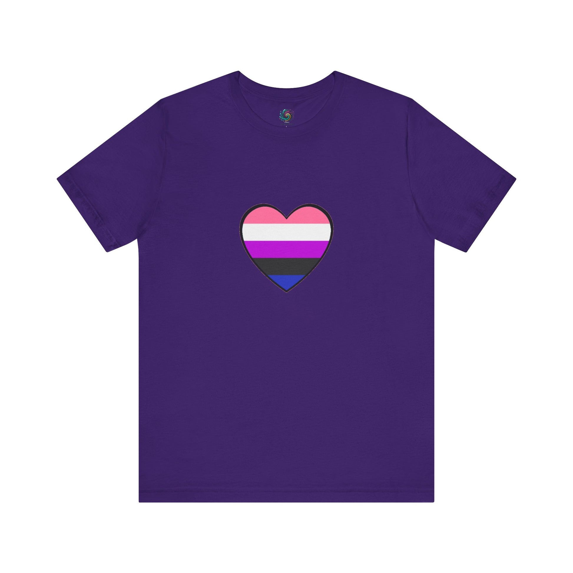 Genderfluid Pride Heart T-Shirt – Bold LGBTQIA+ Flag Tee - WhimSpin - https://whimspin.com