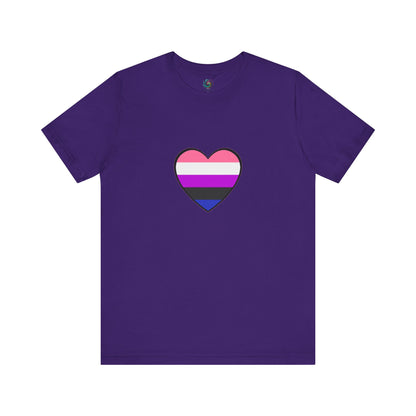 Genderfluid Pride Heart T-Shirt – Bold LGBTQIA+ Flag Tee - WhimSpin - https://whimspin.com