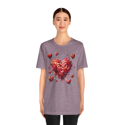 Impressionistic Heart T-Shirt – Artistic Valentine's Day Tee