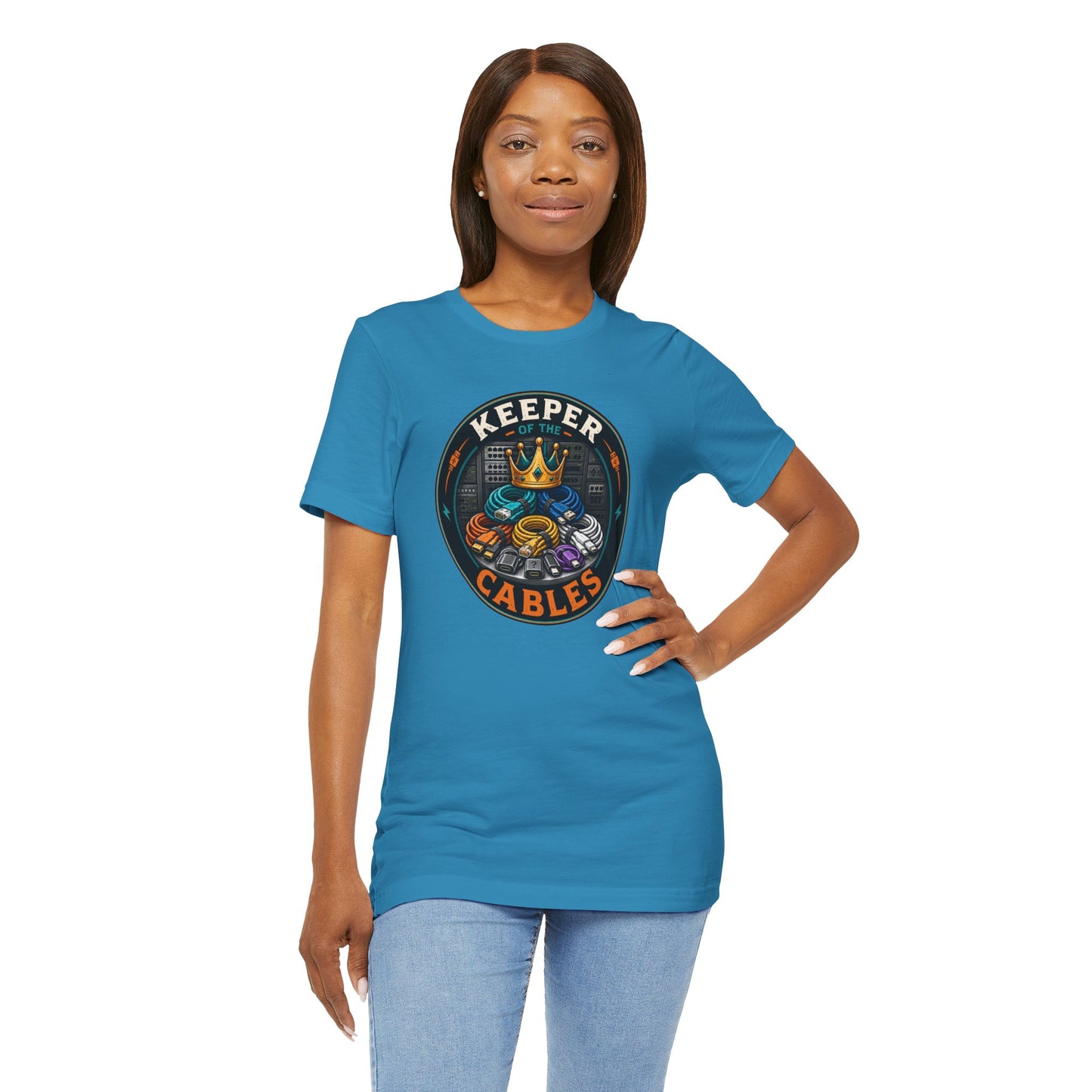 Keeper of the Cables T-Shirt – Funny Tech Dad Cable Tee