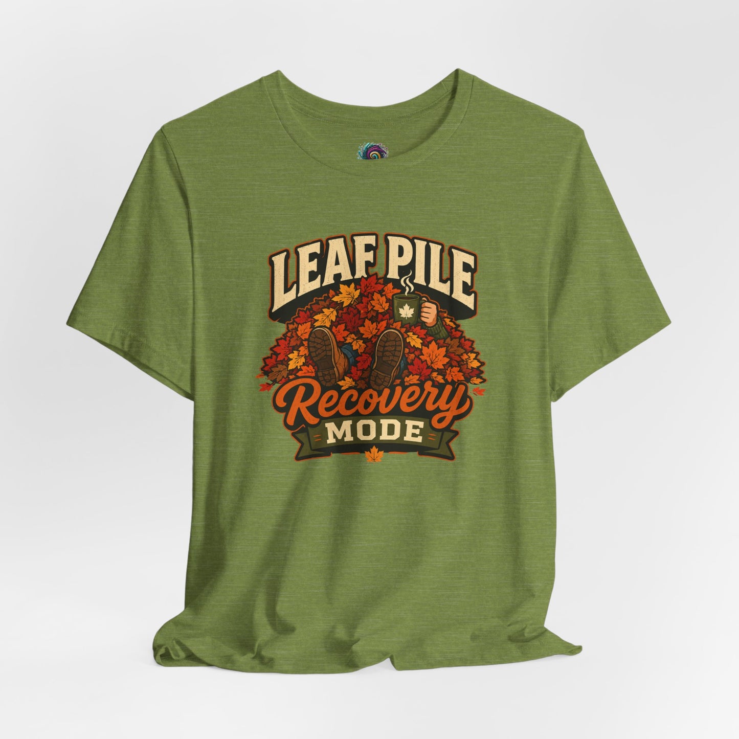 Leaf Pile Recovery Mode T-Shirt – Funny Fall Leaves Tee
