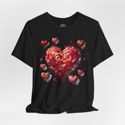 Impressionistic Heart T-Shirt – Artistic Valentine's Day Tee