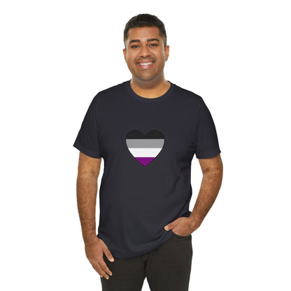 Asexual Pride Flag Heart T-Shirt – Ace Flag LGBTQ+ Graphic Tee